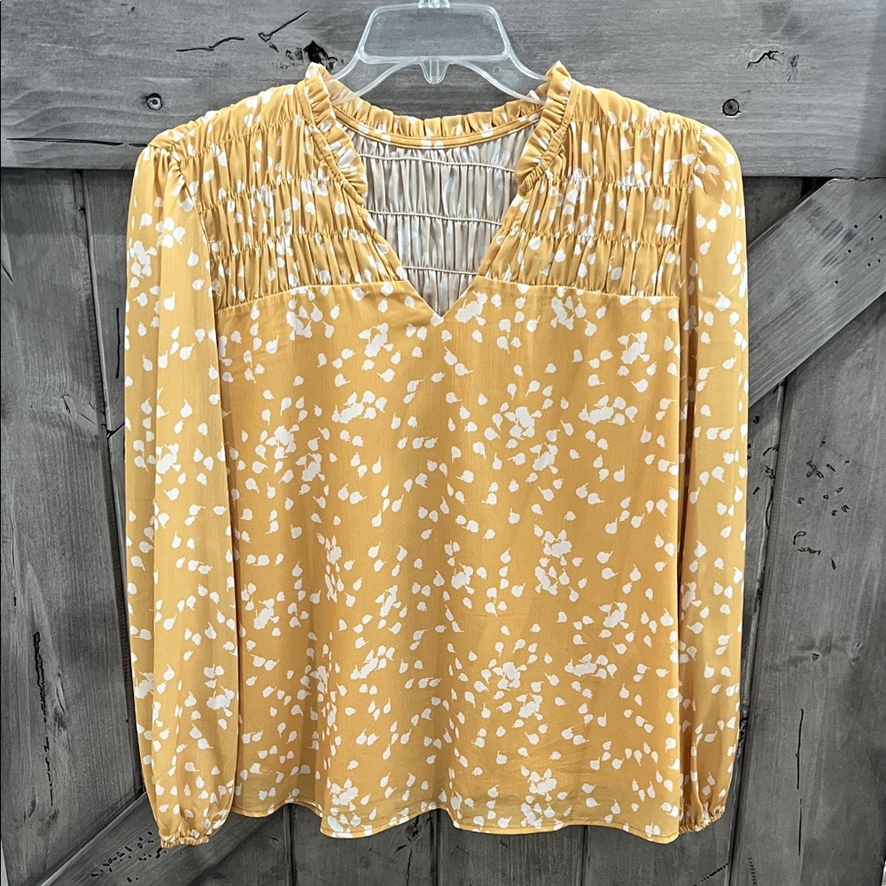 Boutique Yellow and White Floral Blouse